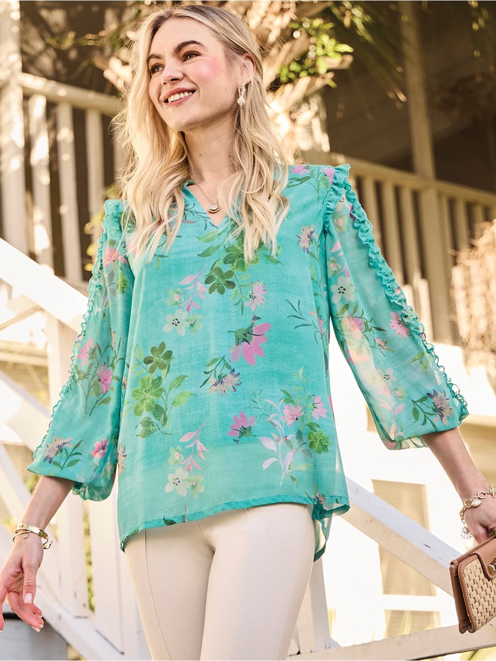 Wilenna Blouse Ogeechee Spring Bouquet